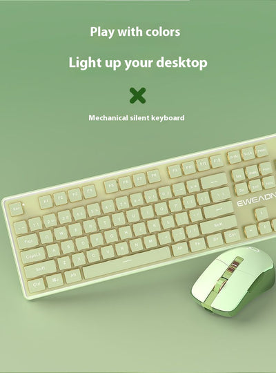 Kit Teclado y Ratón Inalámbrico Mecánico Bluetooth - Diseño Elegante para Oficina - Image 32