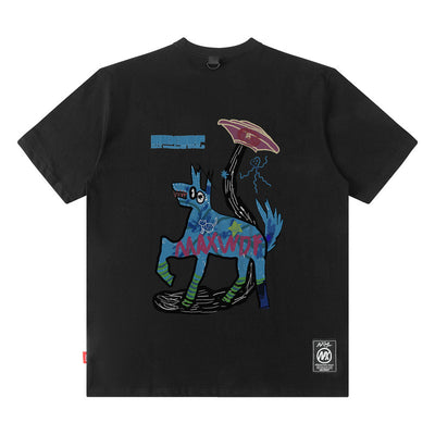 Playera Oversize Suelta American Street de Manga Corta - Image 12