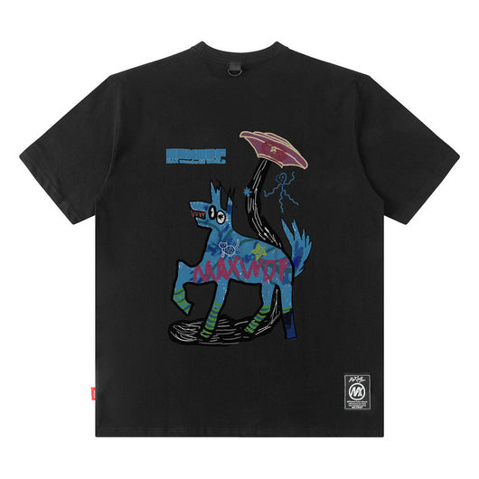 Playera Oversize Suelta American Street de Manga Corta - Image 12