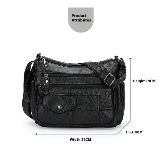 Bolso Bandolera de Cuero PU con Múltiples Compartimentos - Gran Capacidad - Image 6