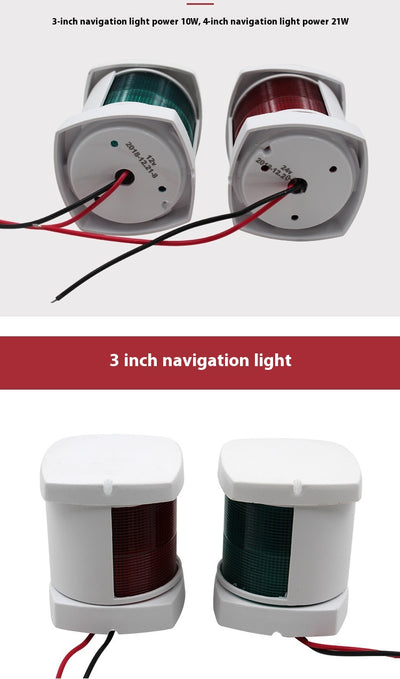 Luces de Navegación Marina 12V 24V - Señales Laterales Izquierda y Derecha con Foco - Image 11