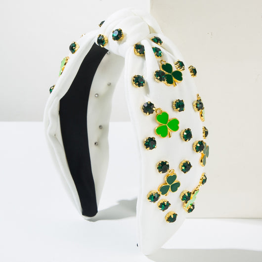 Diadema Trébol Verde con Cristales - Accesorio para el Cabello Elegante - Image 10