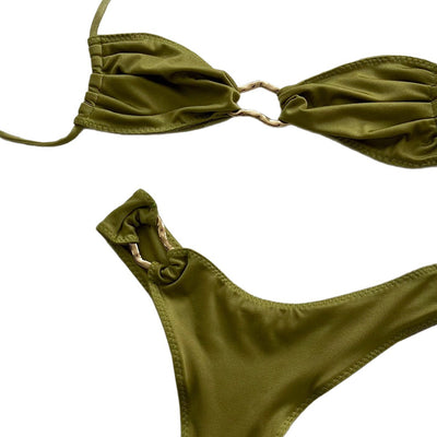 Bikini Dos Piezas Liso de Colores Vibrantes para Mujer - Image 6