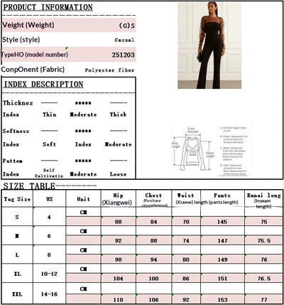 Jumpsuit Elegante de Cintura Alta con Malla y Tubo para Mujer - Image 6