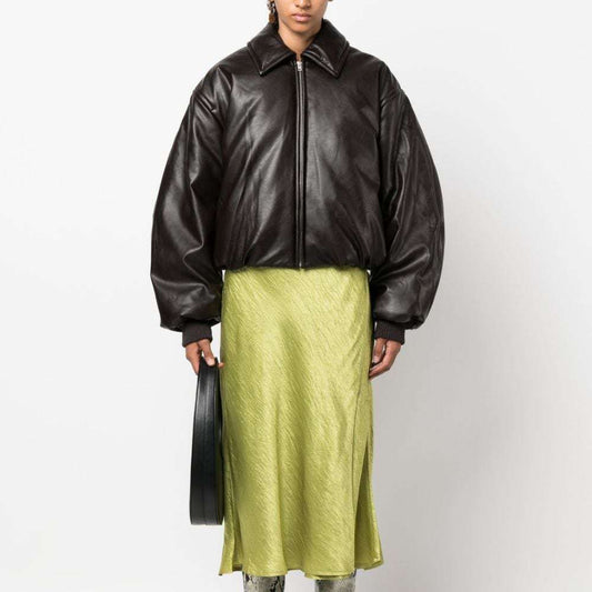 Chaqueta Acolchada Térmica Impermeable - Cuero Sintético para Otoño e Invierno
