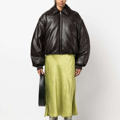 Chaqueta Acolchada Térmica Impermeable - Cuero Sintético para Otoño e Invierno
