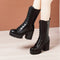 Botas de Tacón Alto Hasta la Pantorrilla con Cordones para Mujer