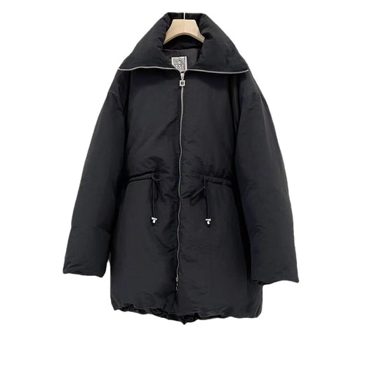 Abrigo Cálido Tipo Down con Cuello Alto y Cintura Ajustable para Mujer - Image 5
