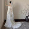 Vestido de Novia Sirena con Escote Tubo y Velo de Encaje Satinado