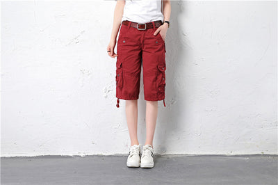 Pantalones Casuales Sueltos Capri Multicolor Talla Grande - Image 31