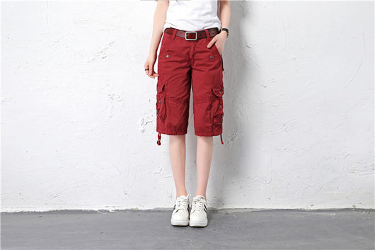 Pantalones Casuales Sueltos Capri Multicolor Talla Grande - Image 31