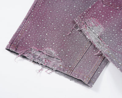 Shorts de Mezclilla Degradado con Teñido Splash Ink - Image 19