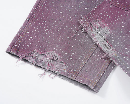 Shorts de Mezclilla Degradado con Teñido Splash Ink - Image 19