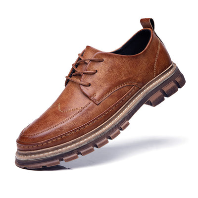Zapatos de Cuero para Hombre con Suela Flexible y Corte Bajo - Image 2