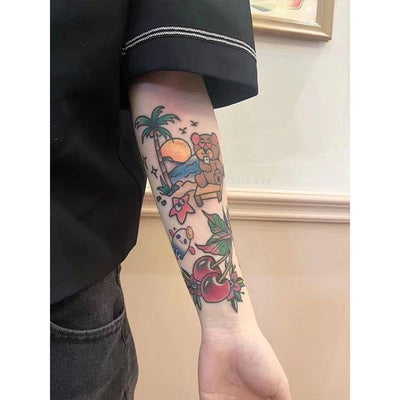 Tatuaje Temporal Floral Resistente al Agua para Brazo - Image 9