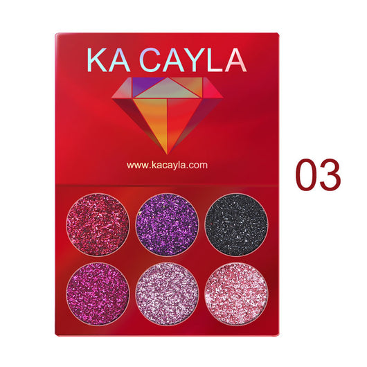 Paleta de Sombras de Ojos Diamond Sequin 6 Colores Brillantes - Image 7