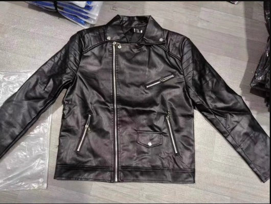 Chaqueta de Cuero PU Punk con Cuello Parado para Hombre - Image 8