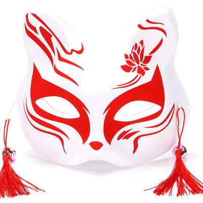 Máscaras de Gato y Zorro Estilo Japonés para Disfraz y Presentaciones Infantiles - Image 36