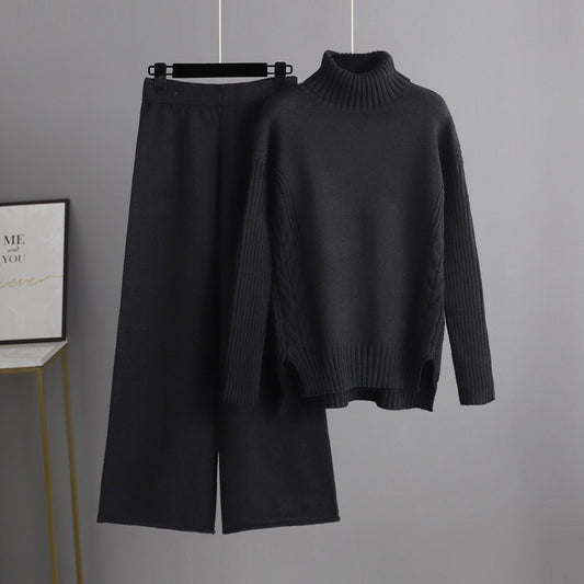 Pantalones Anchos Estilo Occidental para Mujer - Conjunto de Dos Piezas