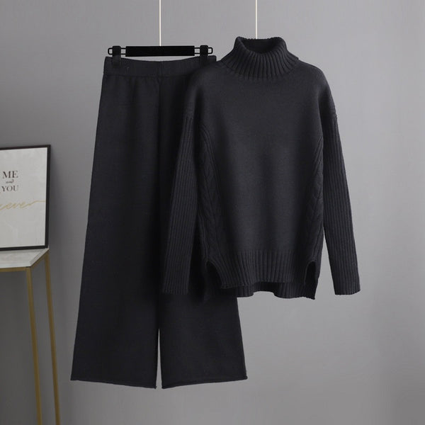 Pantalones Anchos Estilo Occidental para Mujer - Conjunto de Dos Piezas
