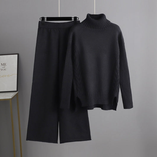 Pantalones Anchos Estilo Occidental para Mujer - Conjunto de Dos Piezas
