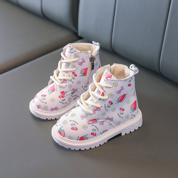 Botas Martin Infantiles Diseño Fresa - Botines Cortos Lindos para Niñas - Image 3