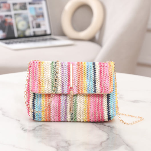 Bolso Bandolera Tejido de Paja Estilo Coreano - Image 7