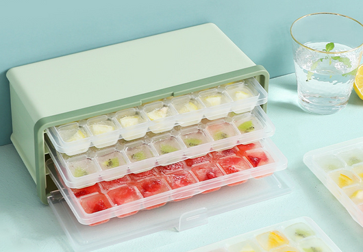 Molde de Hielo con Cajón, Tapa y Contenedor para Enfriar Bebidas - Image 3