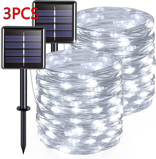 Guirnalda Solar de Cobre LED con 8 Funciones de Iluminación - Image 15