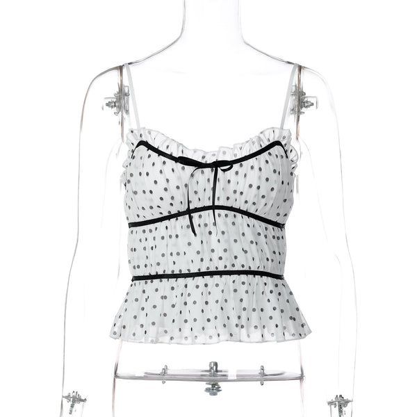 Camiseta de Malla con Lunares - Diseño Sexy Escote Profundo - Image 6