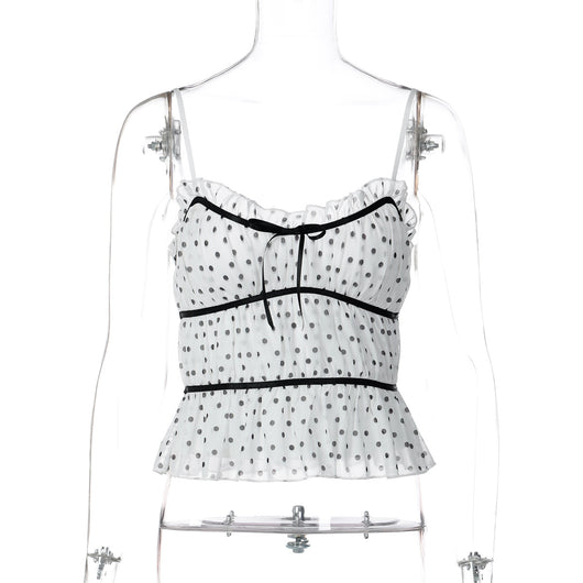 Camiseta de Malla con Lunares - Diseño Sexy Escote Profundo - Image 6