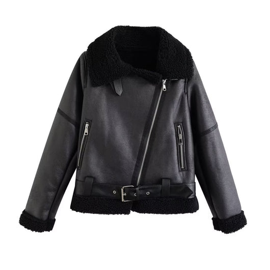 Chaqueta Cropped Estilo Biker para Mujer - Image 4