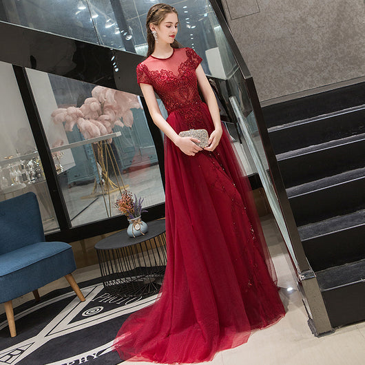 Vestido de Noche Elegante Línea A para Mujer - Image 3