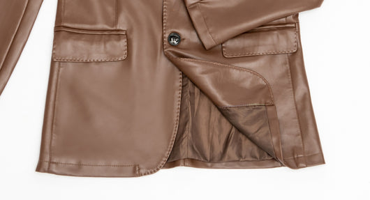 Chaqueta de Cuero Lavado Estilo Casual - Image 12
