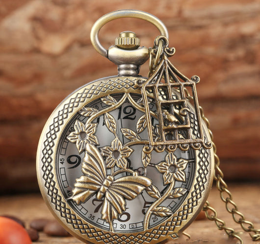 Reloj de Bolsillo Mariposa Hueca Creativo - Image 3