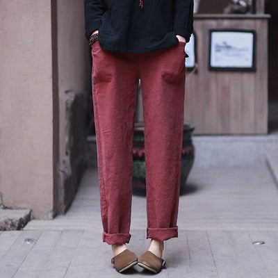 Pantalones Casuales Retro Literary - Image 11