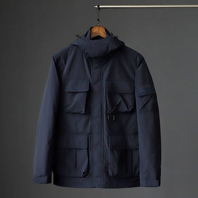 Chaqueta Impermeable y Cortavientos para Hombre con Múltiples Bolsillos - Image 8