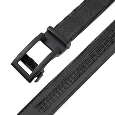 Cinturón de Cuero para Hombre con Hebilla Automática - Doble Capa de Cuero Vacuno - Image 16