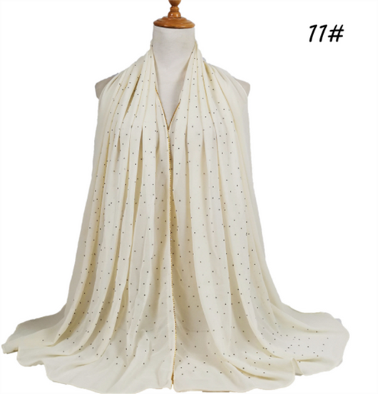 Pañuelo de Gasa Perla con Cuentas 70x180cm - Elegancia Versátil - Image 28