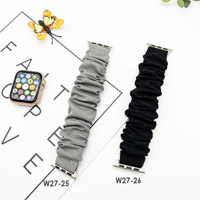 Anillo Elástico de Satén Estampado de Colores Sólidos - Image 19