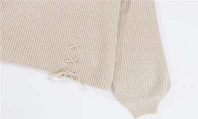 Suéter Suelto Roto Asimétrico para Mujer - Diseño Minimalista - Image 17