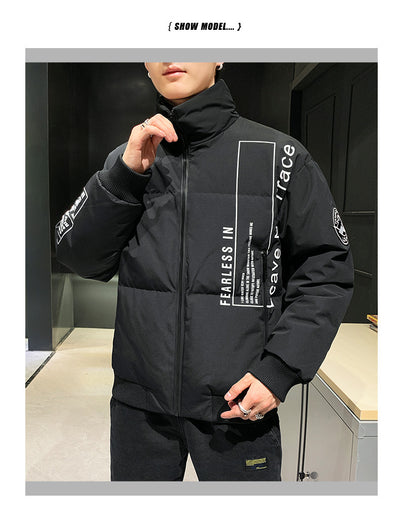 Chaqueta Acolchada de Plumón de Pato Blanco para Hombre - Cálida y Ligera - Image 7
