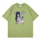 Playera Holgada con Estampado Cartoon de Manga Corta