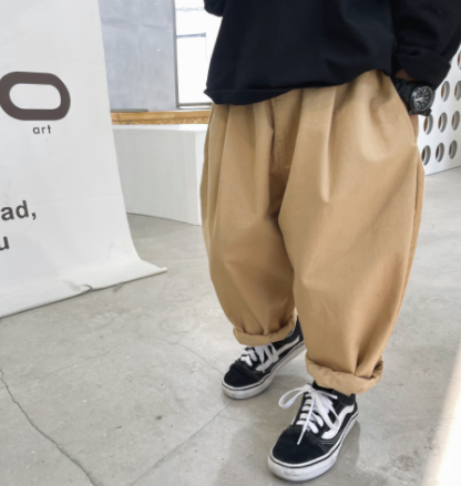 Pantalones Casuales Infantiles Coreanos con Bolsillos Laterales - Image 6