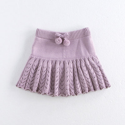 Falda Pantalón Plisada Retro Hueca para Niñas - Image 6
