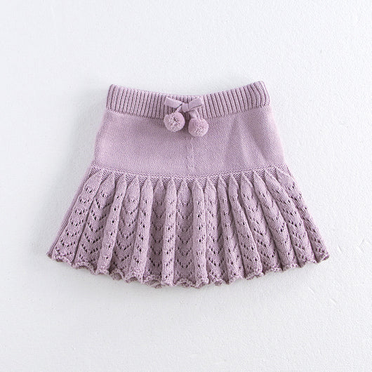 Falda Pantalón Plisada Retro Hueca para Niñas - Image 6