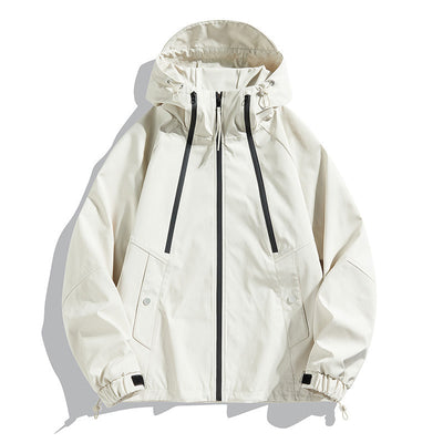 Chaqueta Bomber Impermeable y Cortavientos para Parejas - Diseño Color Block Casual - Image 11