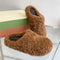 Four Seasons Closed-Toe Horsehair Couple Slippers