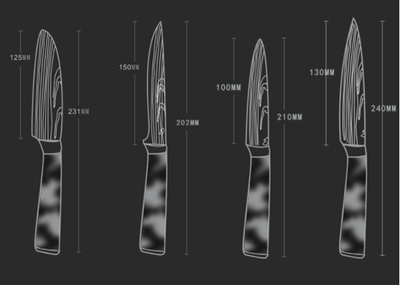 Cuchillo de Chef 8 Pulgadas con Mango de Resina Azul - Image 9
