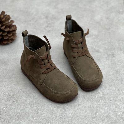 Botas Artesanales de Cuero Gamuza con Suela Flexible y Cierre Elástico - Image 12